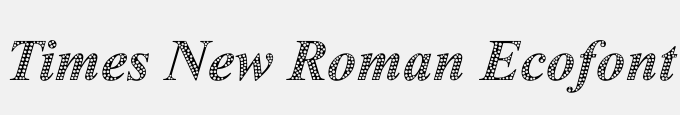 Times New Roman Ecofont Bold Italic
